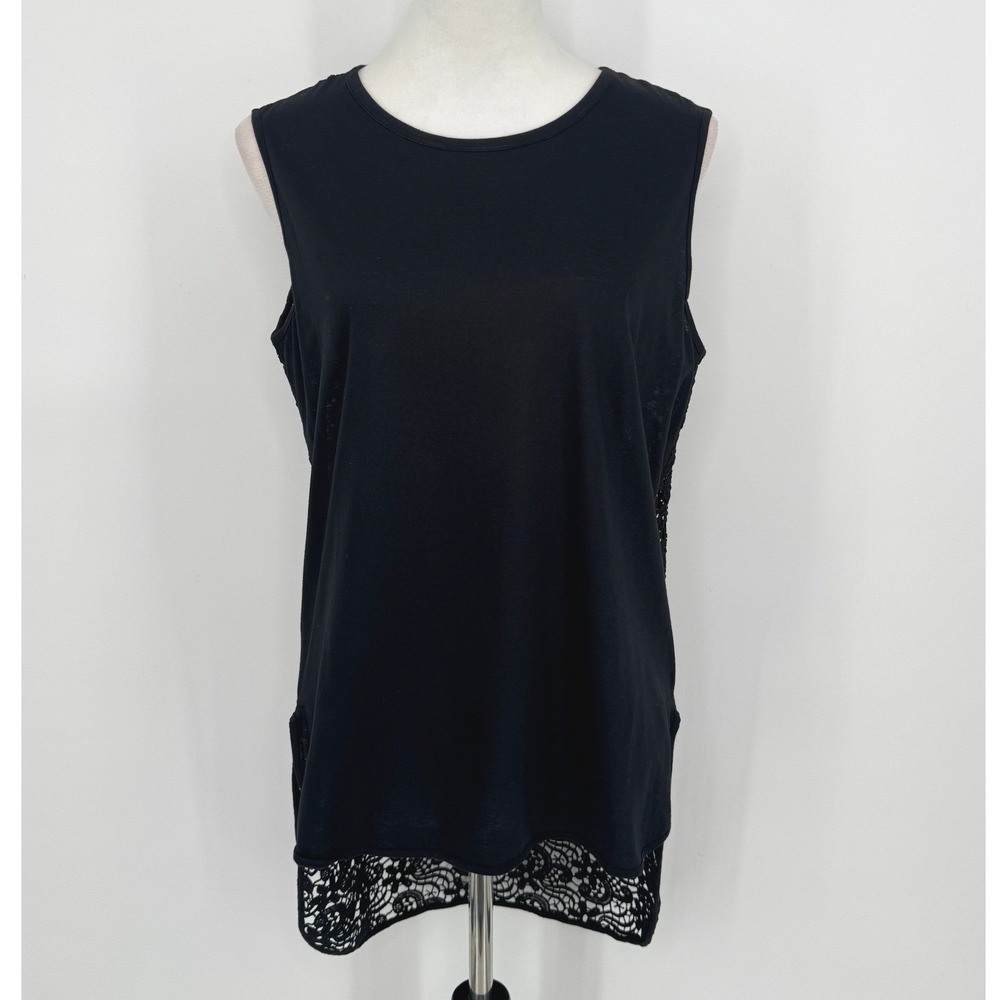 Torn by Ronny Kobo Tank Top Medium Black High Low Sleeveless Goth Boho NWT